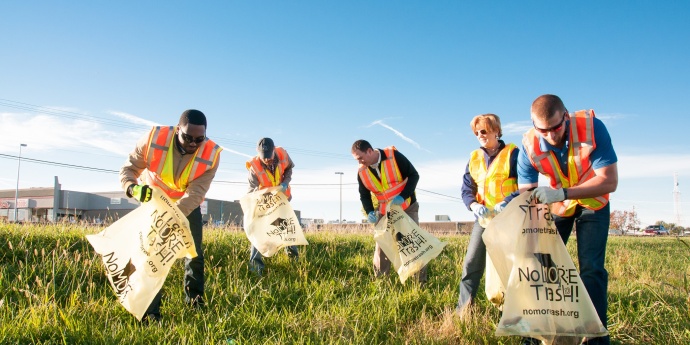 Adopters cleaning highway